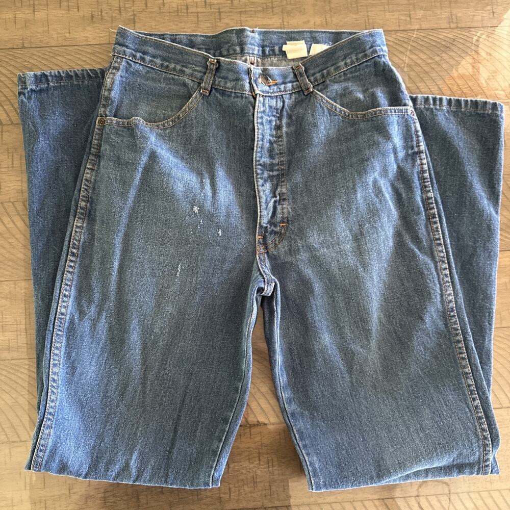 Brittania Vintage 70s Jeans Blue Made in USA Size L Rare
